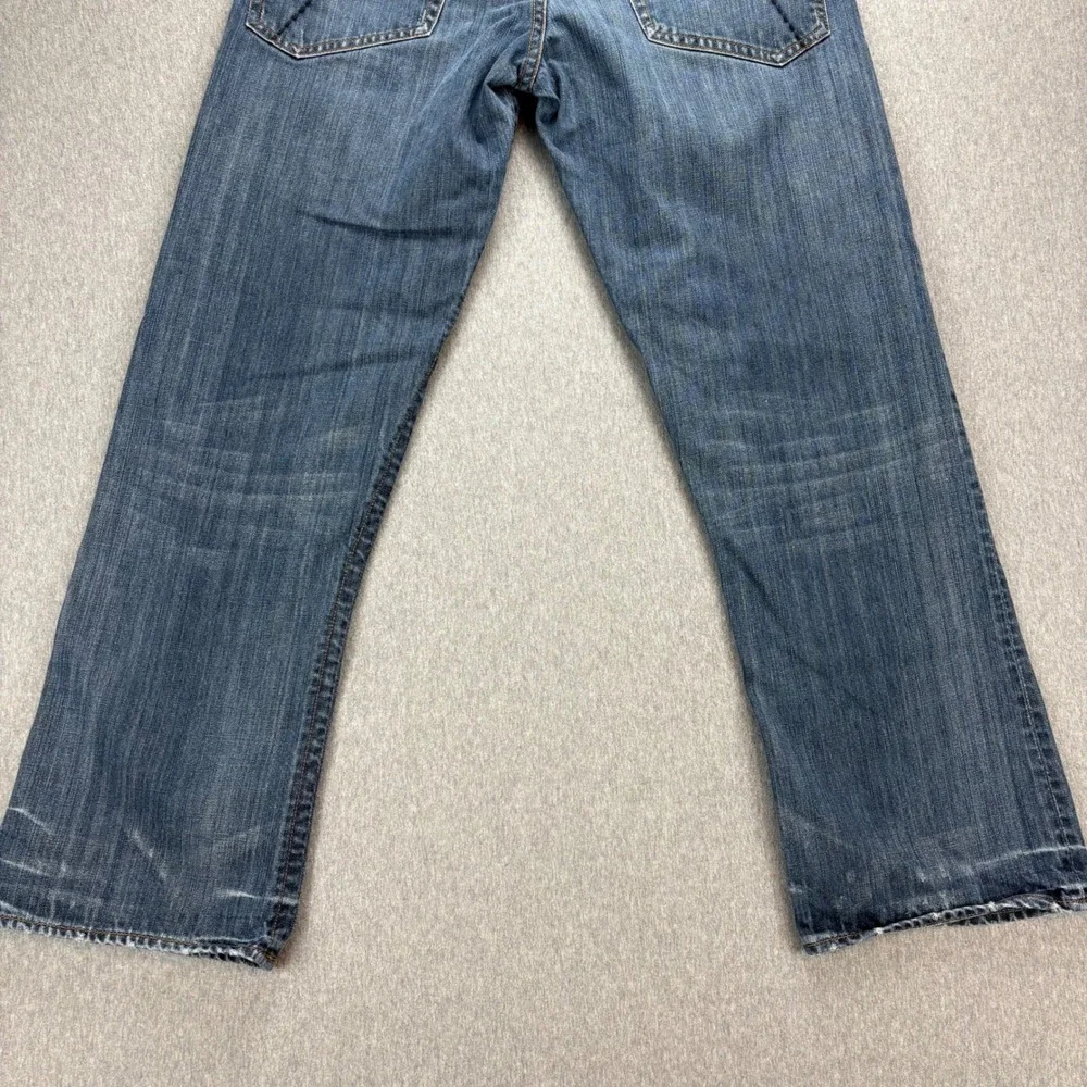 Fox Denim Duster Jeans Mens 31 Blue Y2K Racing VTG Grunge‎ Relaxed Fit Bootcut - Picture 5 of 16